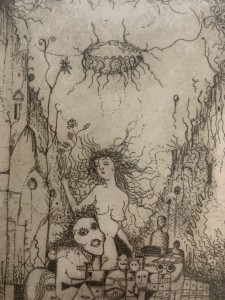 Leszek Rózga, W pasażu, grafika, Galeria Sztuki Katarzyny Napiórkowskiej