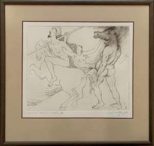 Leszek Rózga, Donkiszoteria - Zaślepienie, grafika, Galeria Sztuki Katarzyny Napiórkowskiej