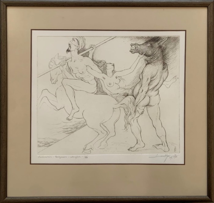 Leszek Rózga, Donkiszoteria - Zaślepienie, grafika, Galeria Sztuki Katarzyny Napiórkowskiej