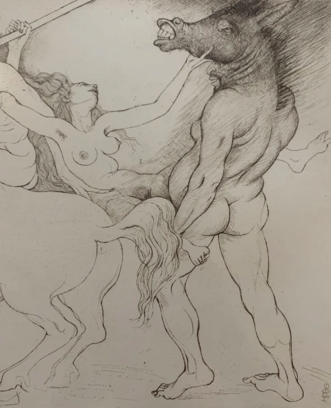 Leszek Rózga, Donkiszoteria - Zaślepienie, grafika, Galeria Sztuki Katarzyny Napiórkowskiej