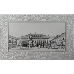 Bogdan Pikulicki, Warszawa - Pałac Prezydencki, grafika, Galeria Sztuki Katarzyny Napiórkowskiej