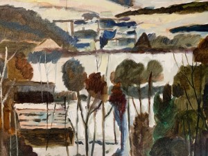 Marek Niedojadło-Cichoński, Podgórze zimą, obraz, Galeria Sztuki Katarzyny Napiórkowskiej