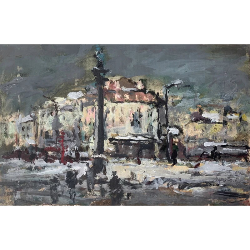 Magdalena Spasowicz, Warszawa Plac Zamkowy, obraz, Galeria Sztuki Katarzyny Napiórkowskiej