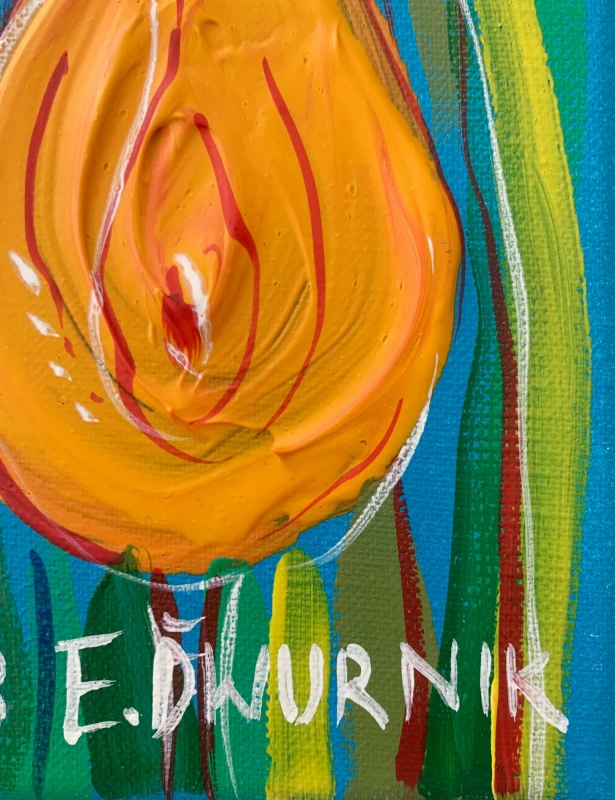 Edward Dwurnik, Tulipan, obraz, Galeria Sztuki Katarzyny Napiórkowskiej