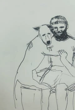 Hanna Ilczyszyn Chłopiec z psem Galeria Sztuki Katarzyny Napiórkowskiej (5).jpg