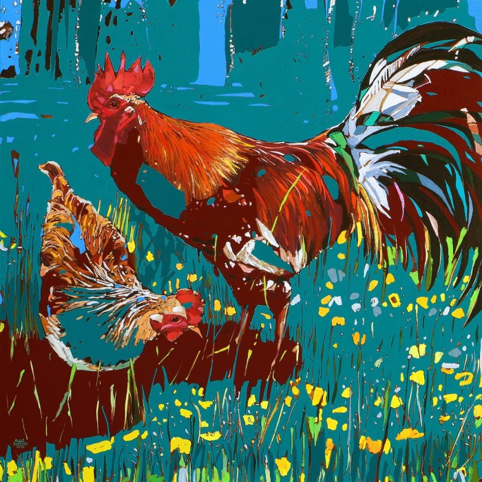 Rafał Gadowski Rooster and hen 11 Art Gallery Katarzyna Napiórkowska.jpg