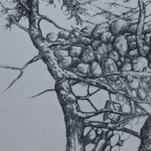 Adam Kwaśny Pejzaż z drzewami Galeria Sztuki Katarzyny Napiórkowskiej